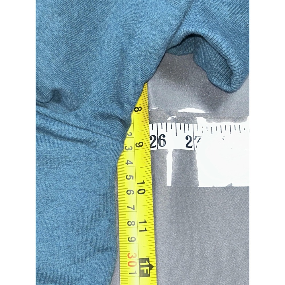 Patagonia Uprisal Hoodie Mens XL Blue Fleece Pullover Sleeve Logo Graphic Print - Picture 4 of 6